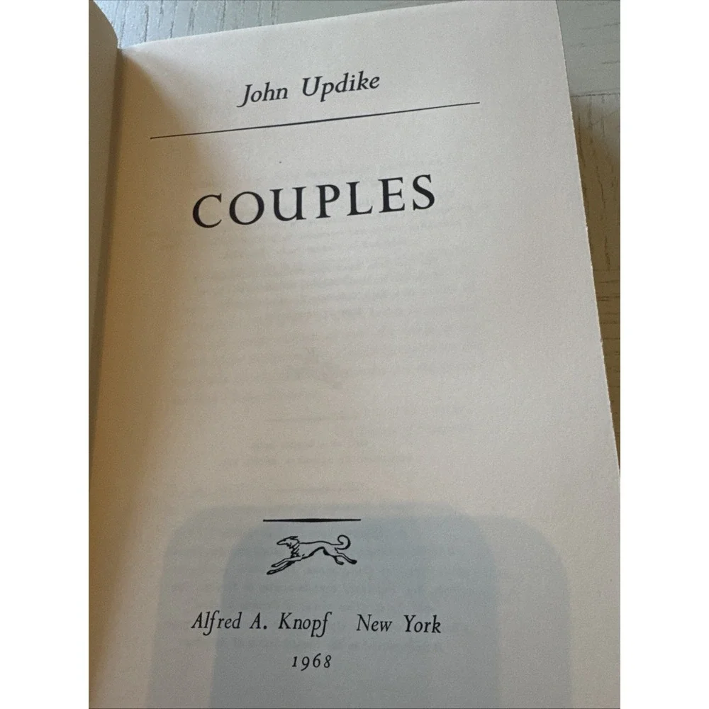 Couples. By John Updike. First Edition, First Printing.‎ 1968
